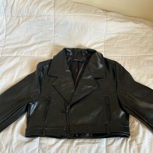 Black Leather Staten Island Jacket